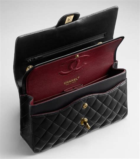 chanel classic flap inside|chanel classic flap bag price.